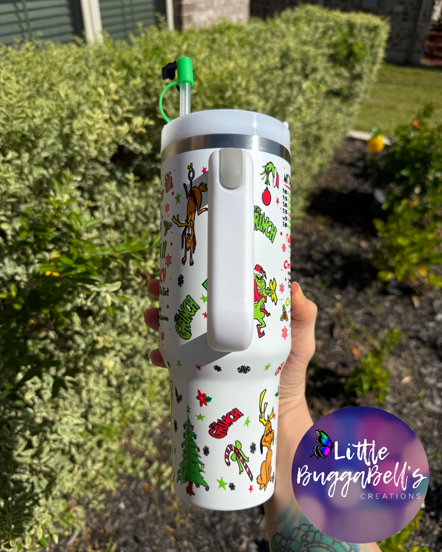 40 oz DUPE Green Guy Fully Wrapped Tumbler