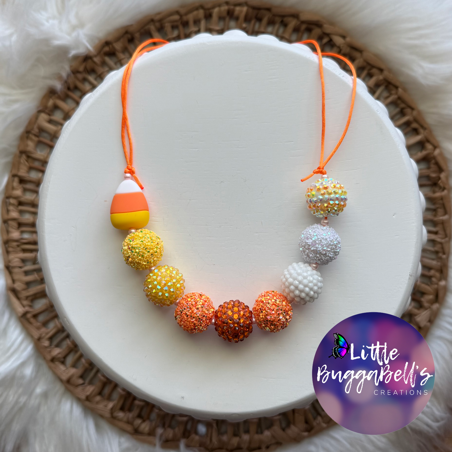 Candy Corn Cutie Adjustable Necklace