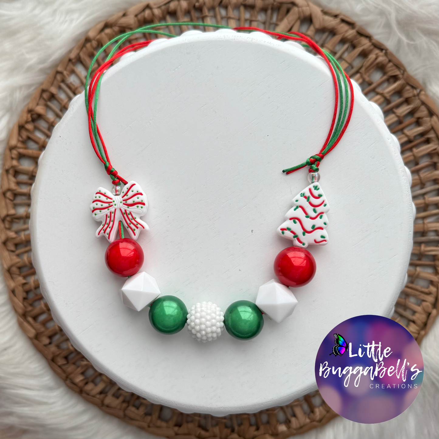 Double Debbie Cake Bubblegum Adjustable Necklace