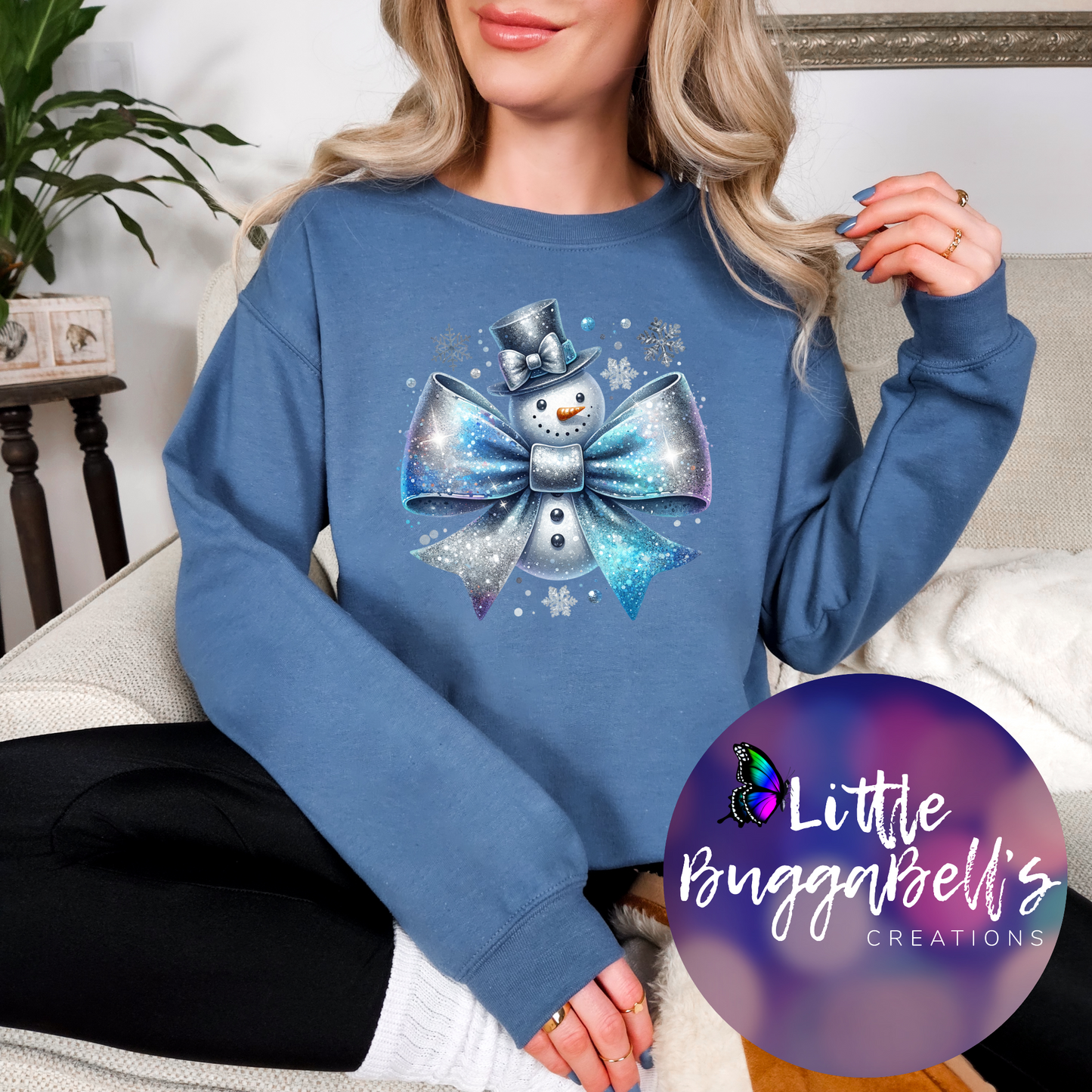 Snowman Bow Sweater