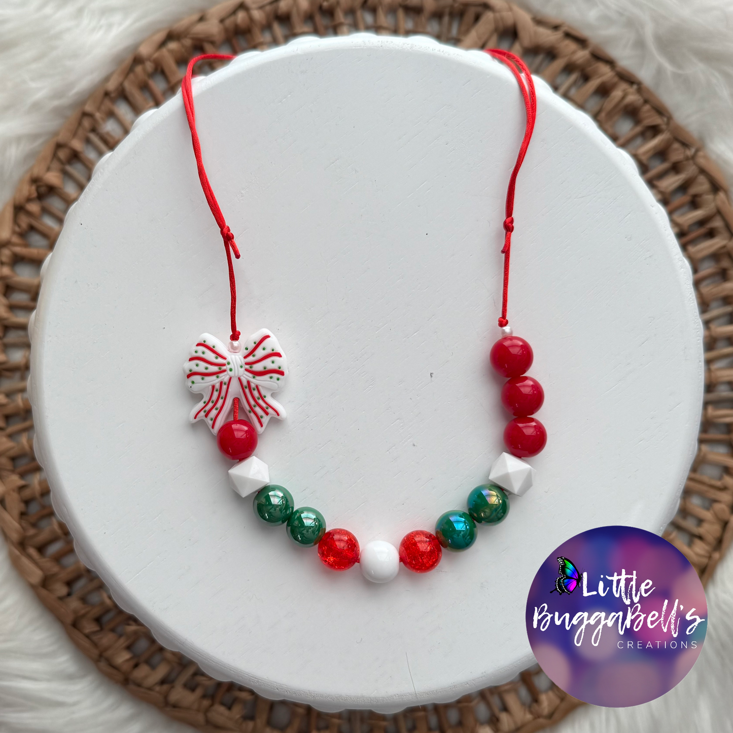 Debbie Cake Bow Bitty Adjustable Necklace