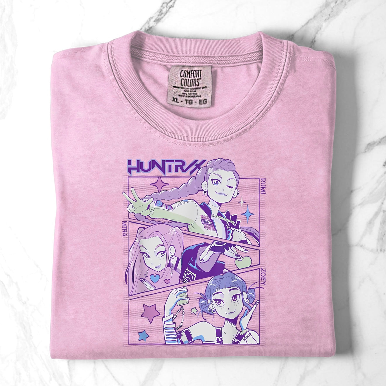 Comfort Colors K-Pop Demon Hunters HUNTR/X Girls Shirt