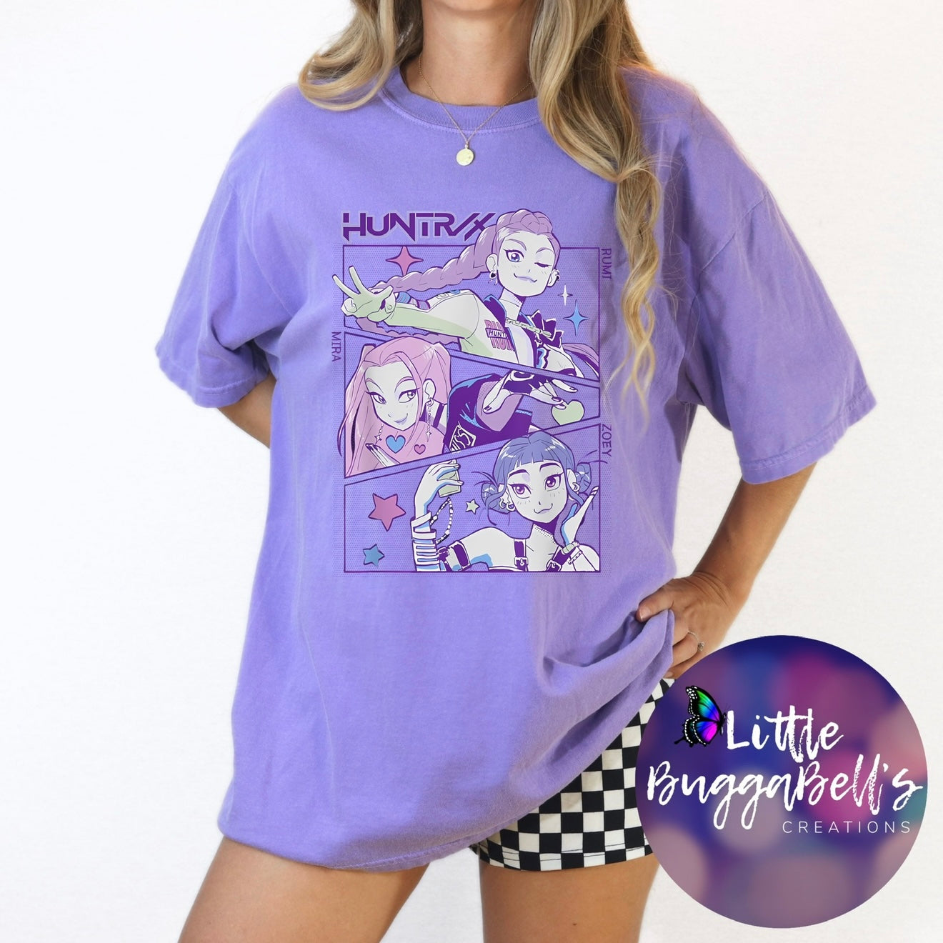 Comfort Colors K-Pop Demon Hunters HUNTR/X Girls Shirt