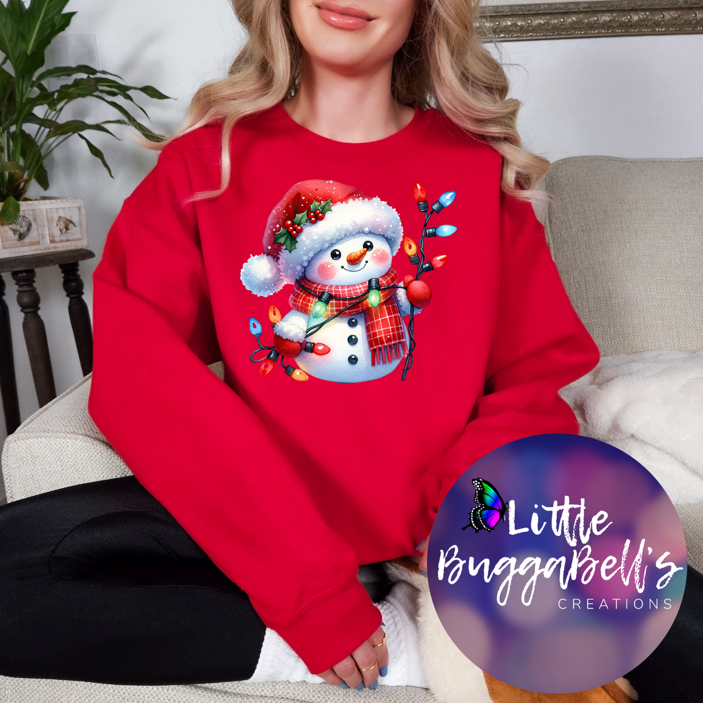 Lit Snowman Sweater