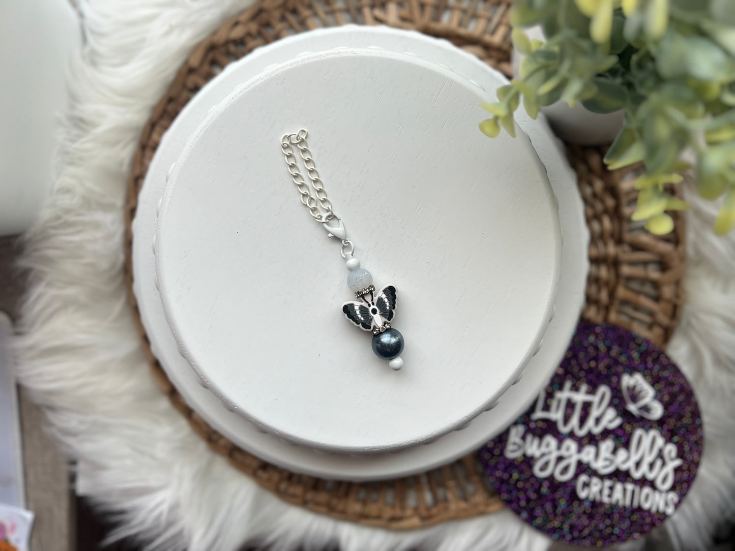 Moonlight Moth Tumbler Handle Charm