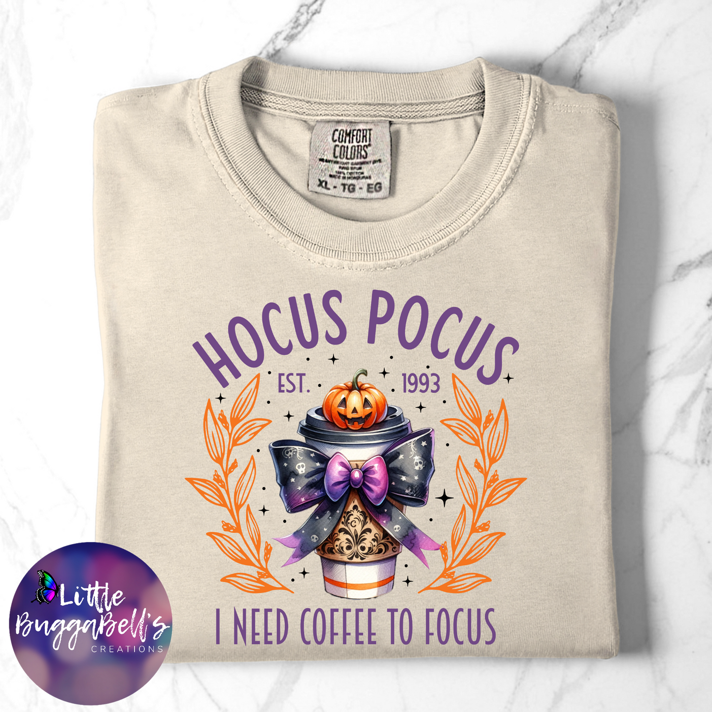Comfort Colors Hocus Pocus Coffee to Focus Shirt