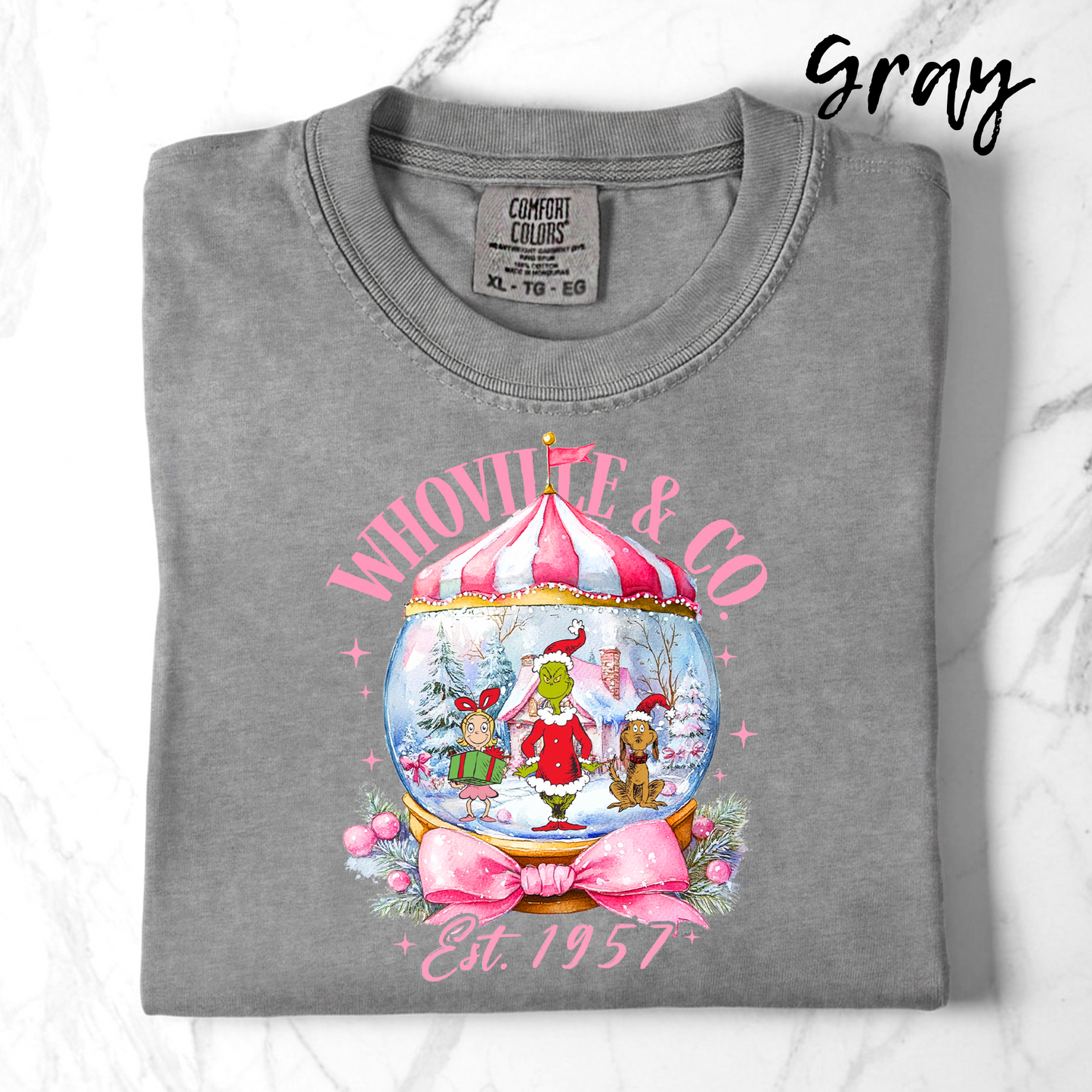 Comfort Colors Whoville Snowglobe Green Guy TShirt