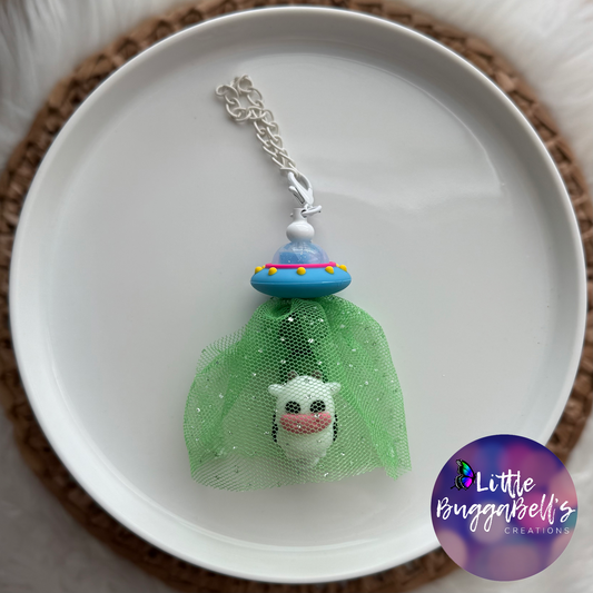 Cow Abduction Tumbler Handle Charm