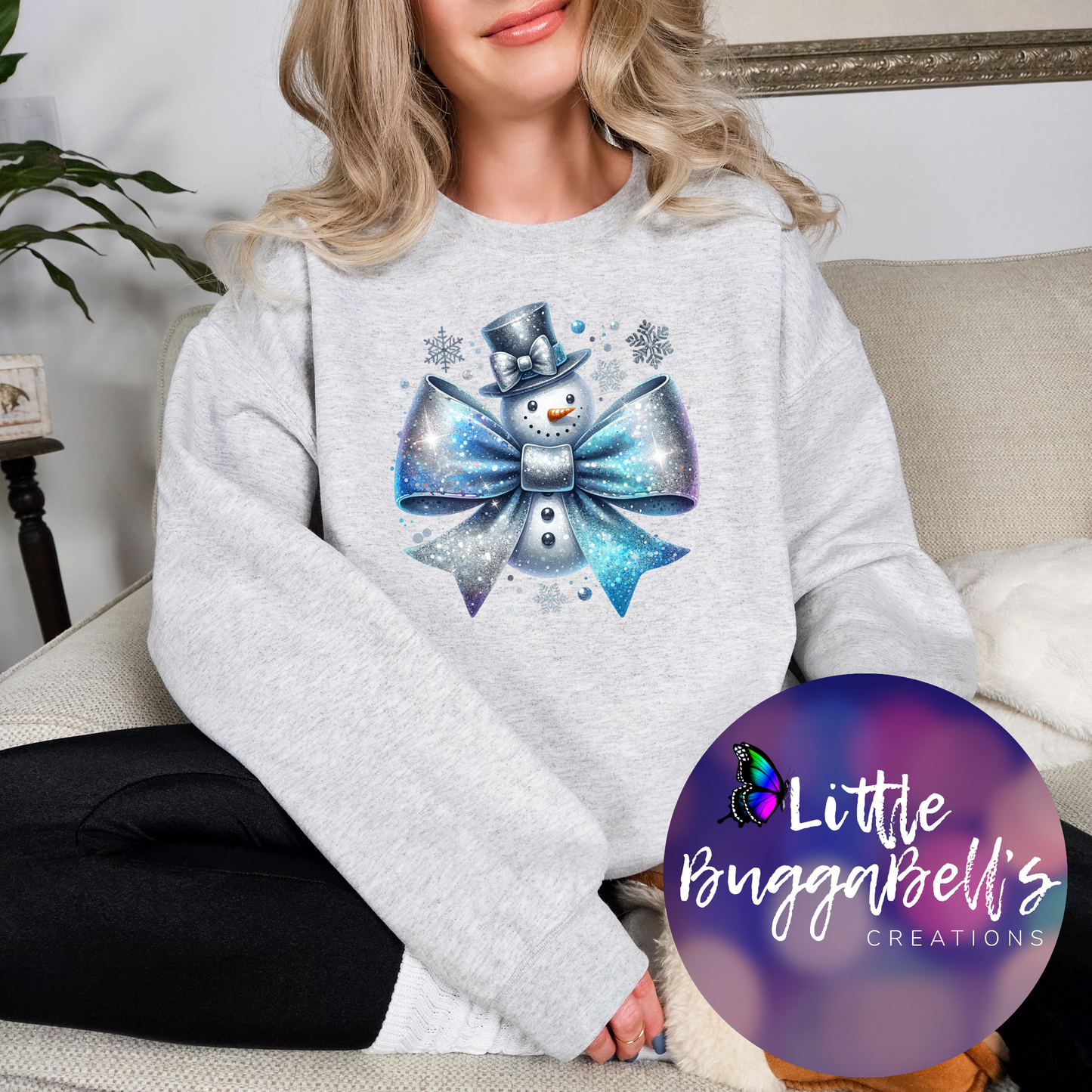 Snowman Bow Sweater