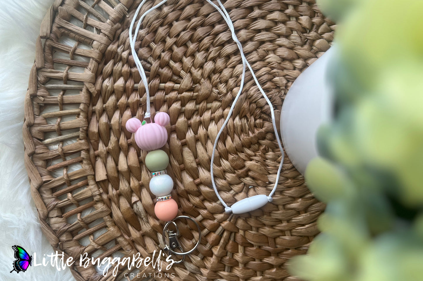 Mouse Pumpkin Head Lanyard