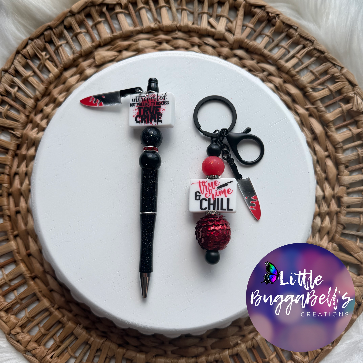 True Crime Keychain OR Pen