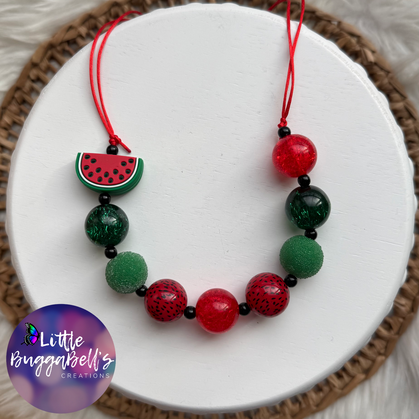Watermelon Bubblegum Adjustable Necklace