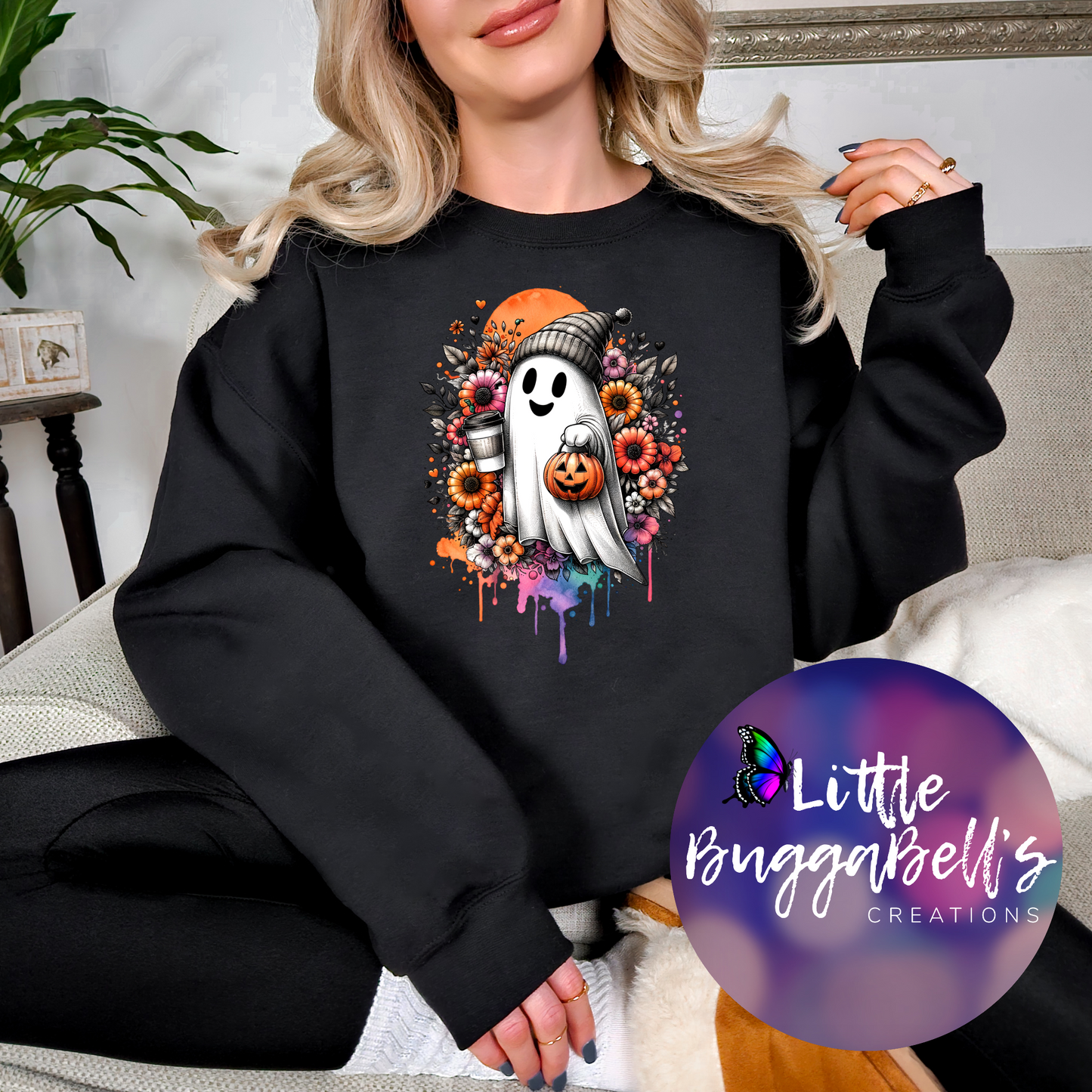 Coffee & Treats Ghost Sweater