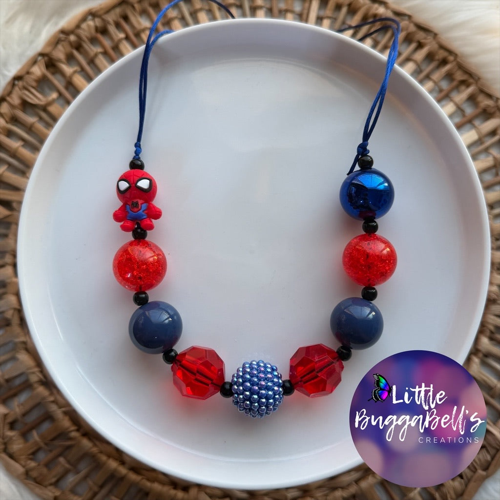 Spider Dude Adjustable Bubblegum Necklace