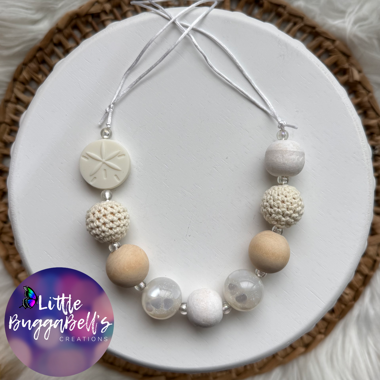 Sanddollar Adjustable Bubblegum Necklace