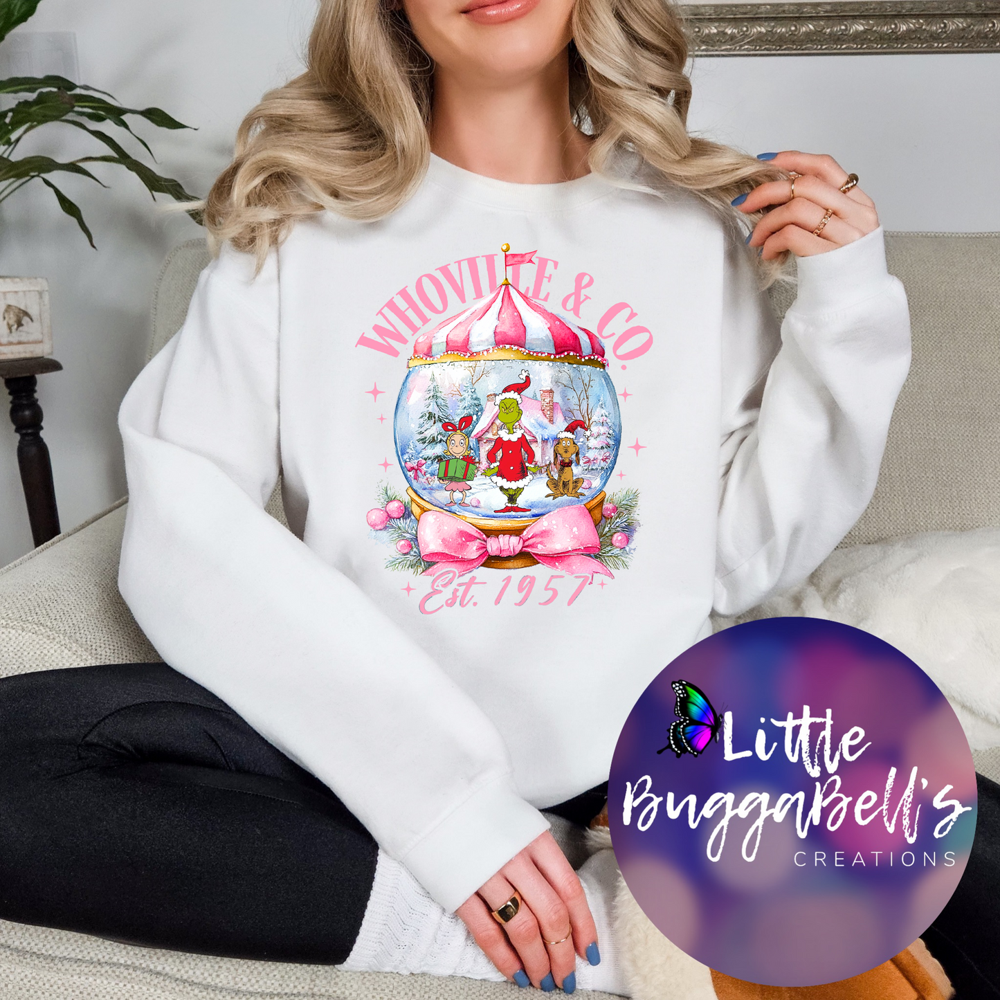 Whoville Snowglobe Green Guy Sweater