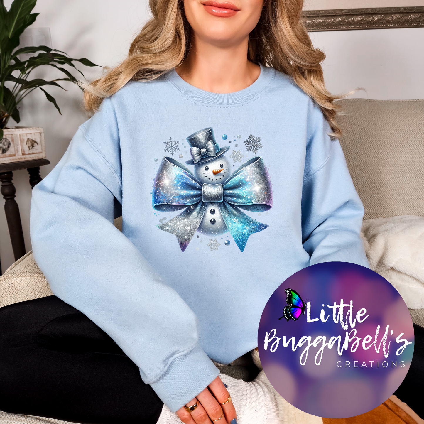 Snowman Bow Sweater