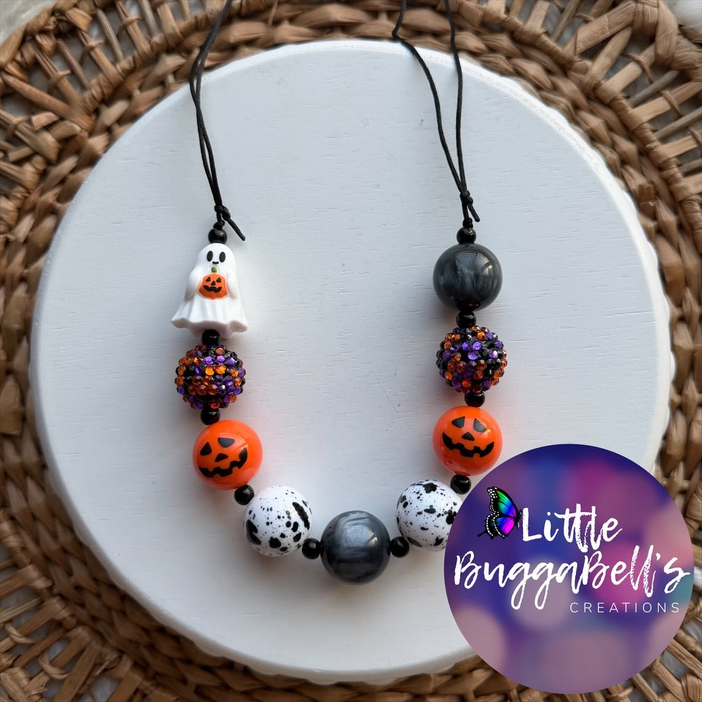 Ghost o Lantern Adjustable Bubblegum Necklace