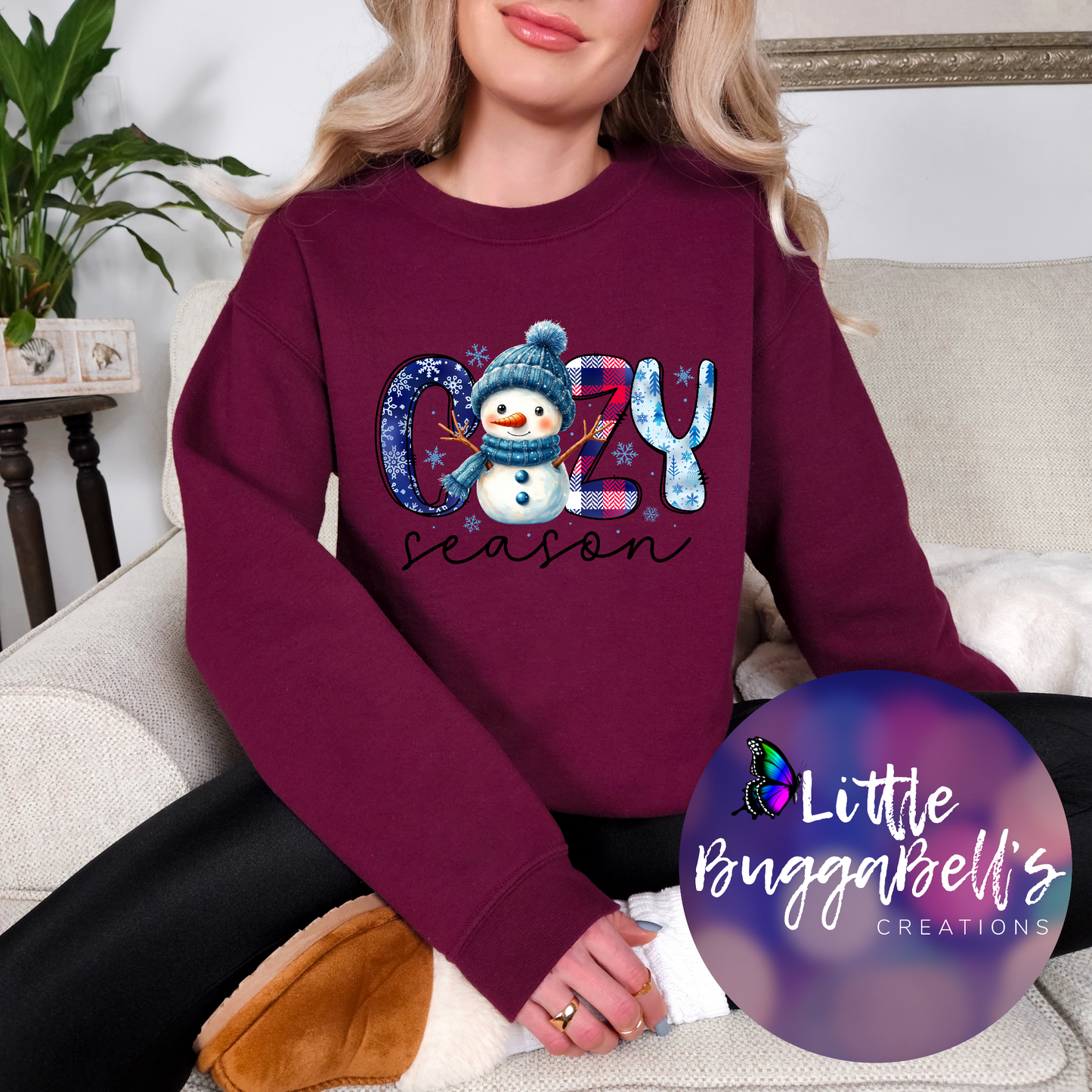 Cozy Season Snowman Sweater
