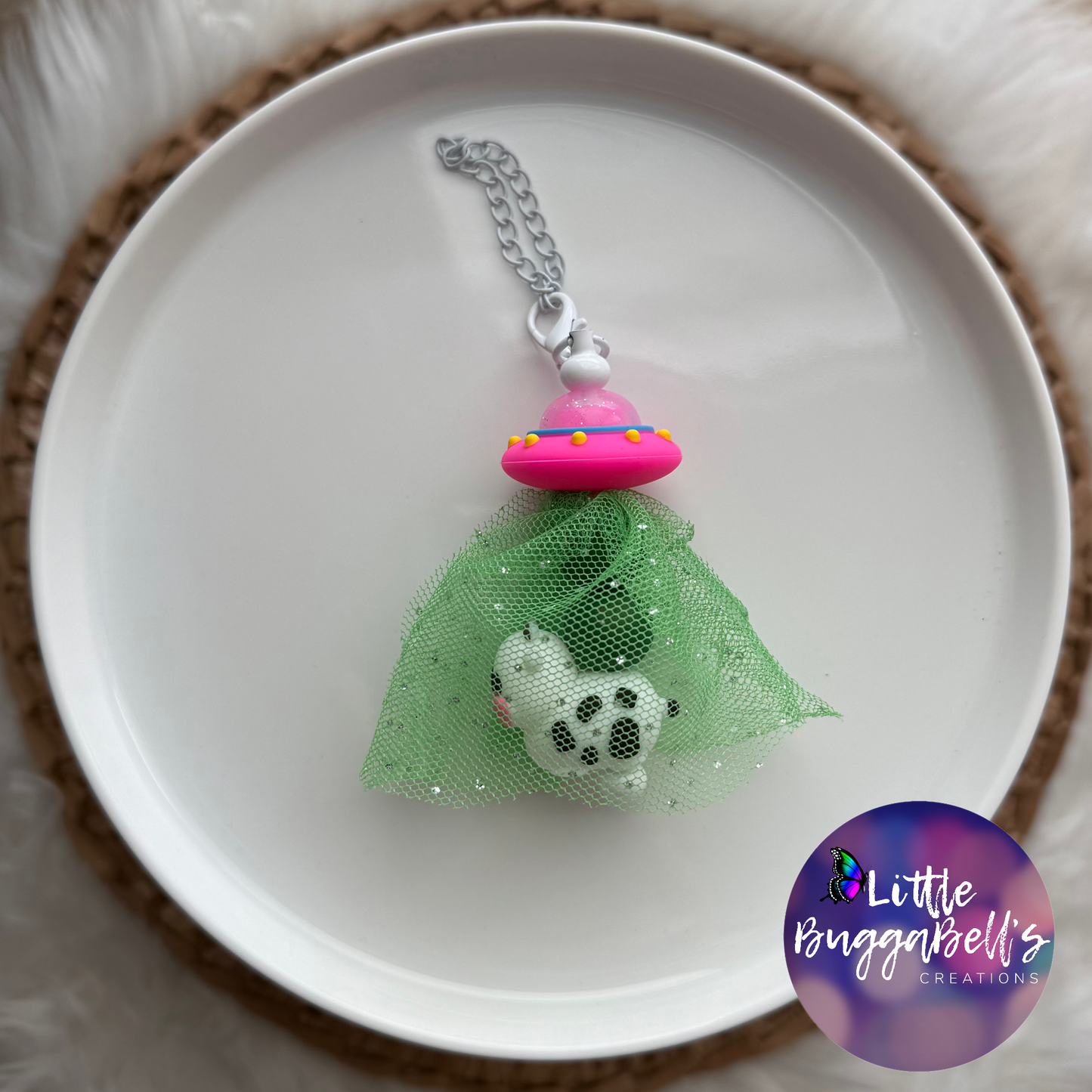 Cow Abduction Tumbler Handle Charm