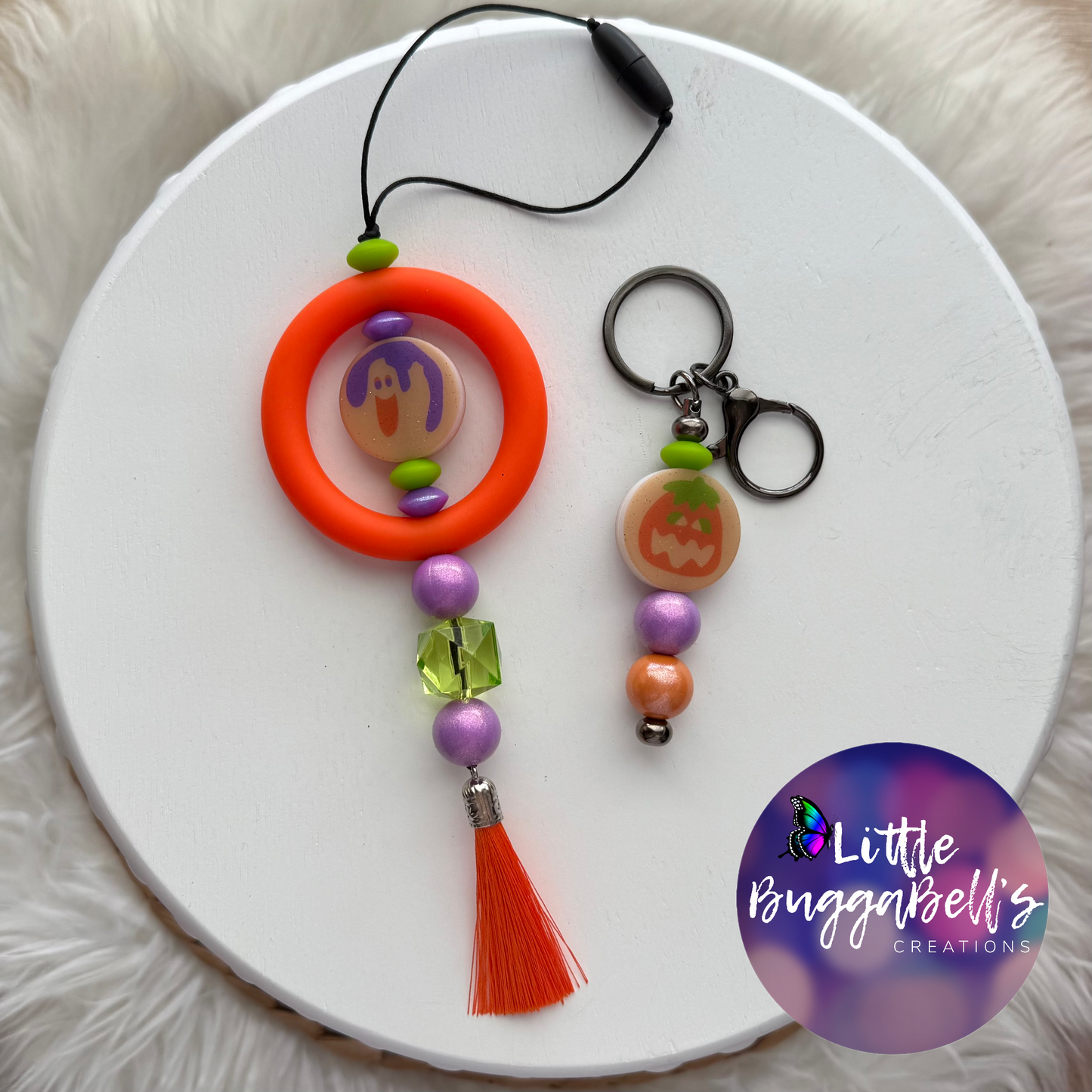 2 sided Halloween Treats Car Charm and Keychain
