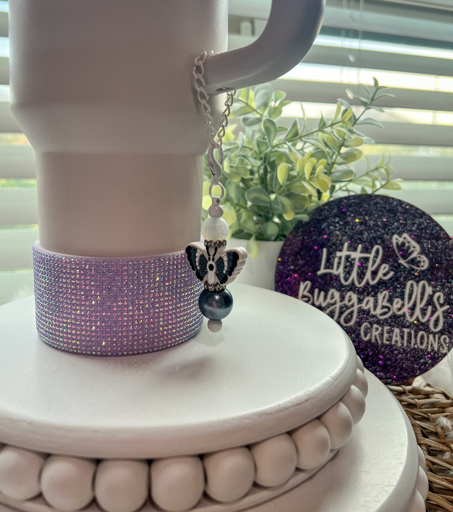 Moonlight Moth Tumbler Handle Charm