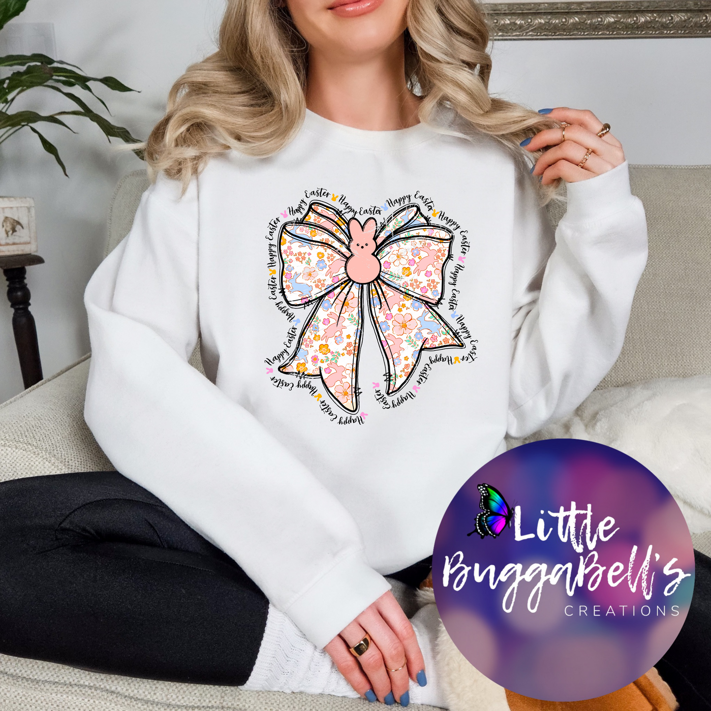 Coquette Easter Bow Sweater