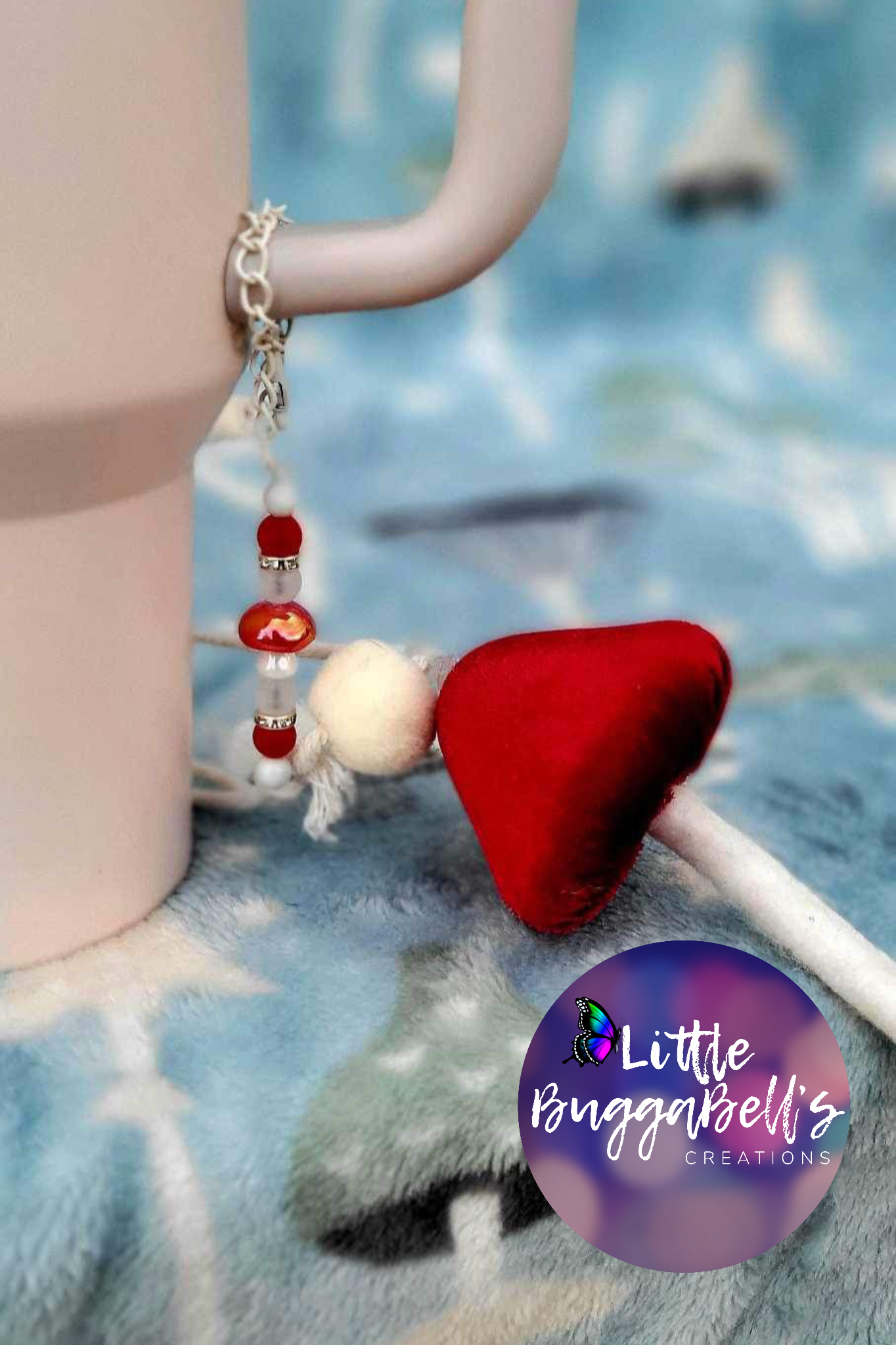 Mesmerizing Mushroom Tumbler Handle Charm