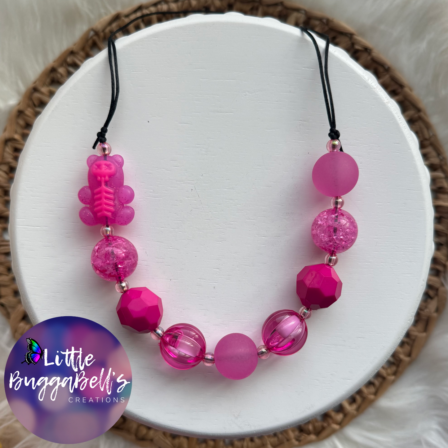 Pink Skelly Gummy Necklace