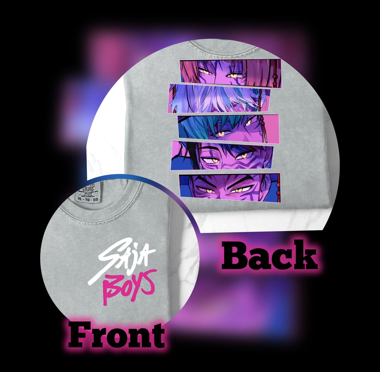 Comfort Colors K-Pop Demon Hunters Saja Boys Demon Form Shirt