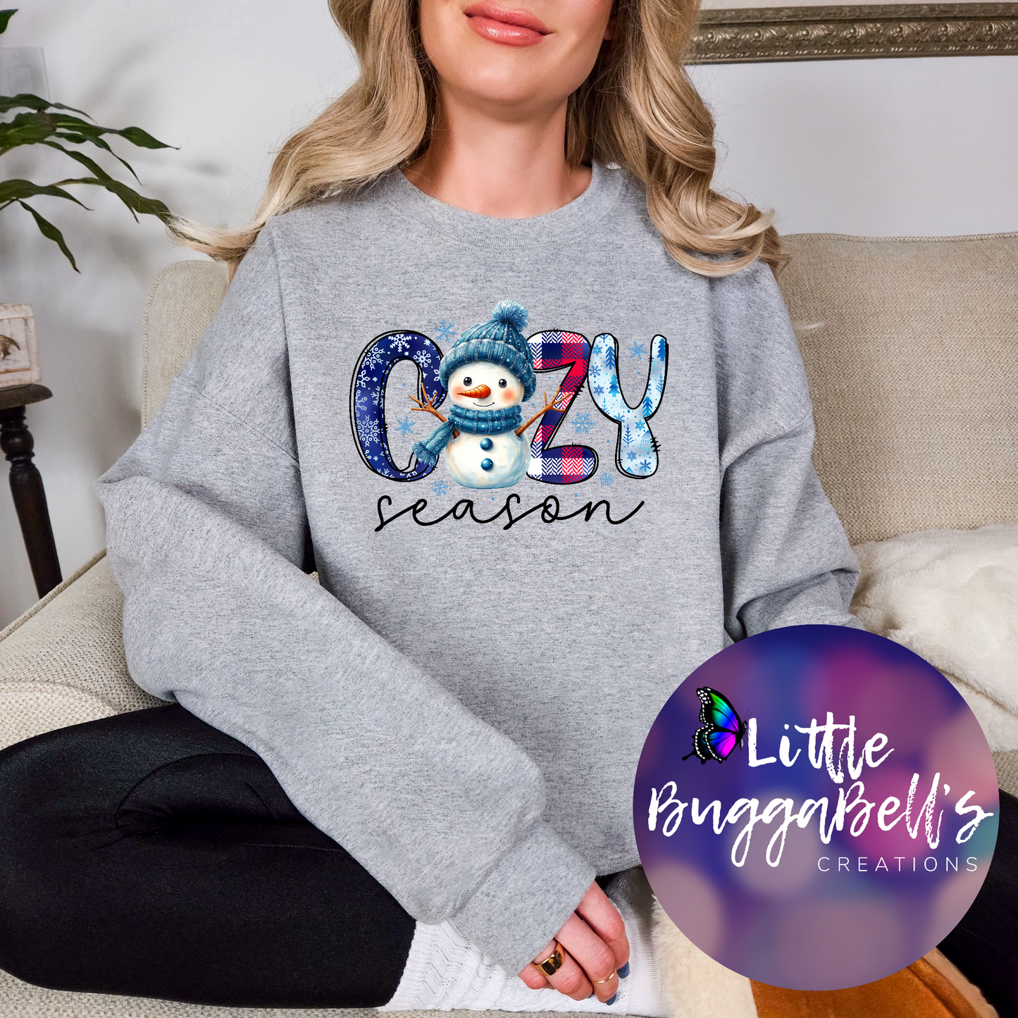 Cozy Season Snowman Sweater