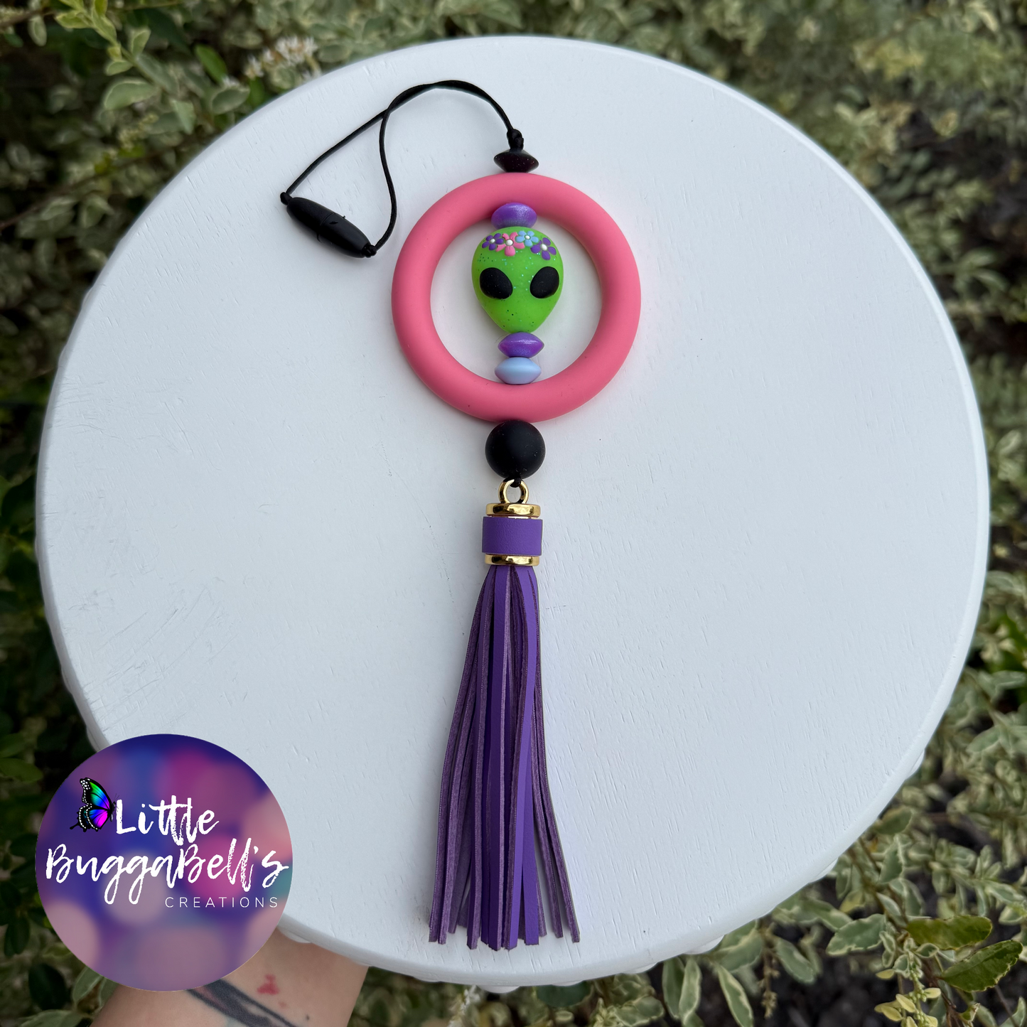 Electro Alien Car Charm