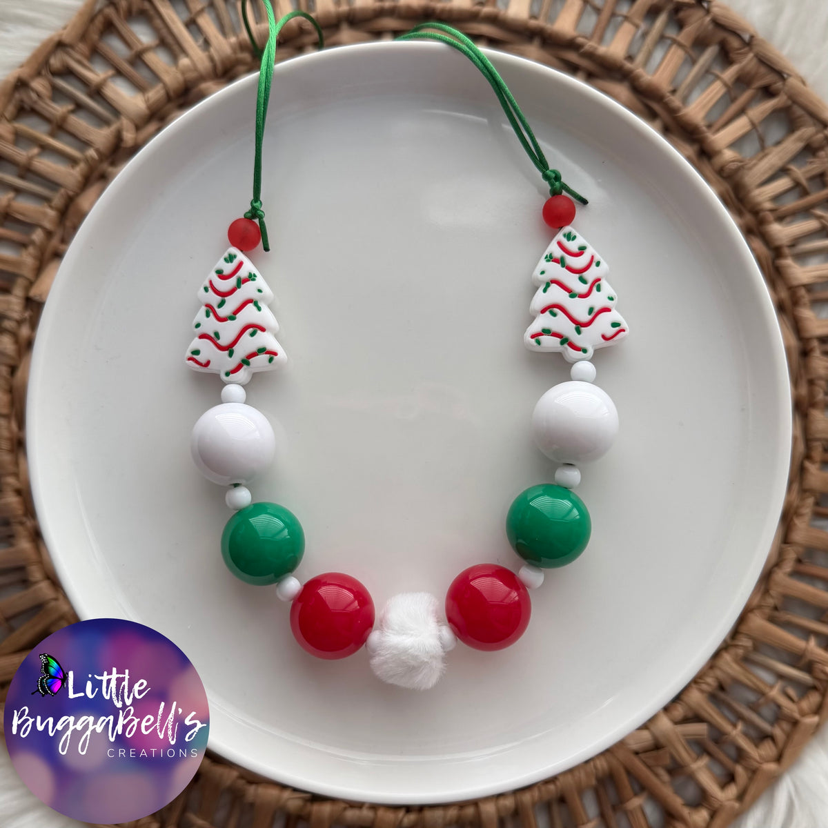Little Debbie Tree Cake Adjustable Bubblegum Necklace