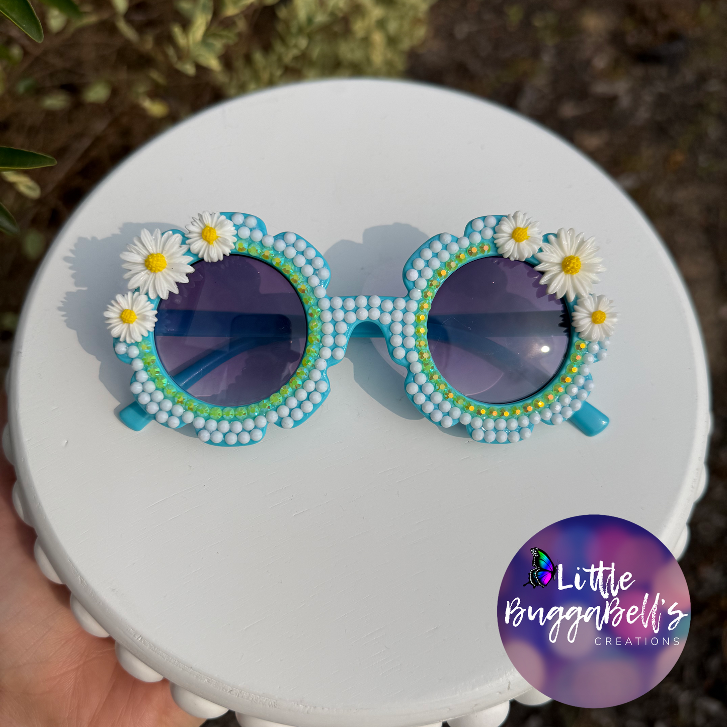 OOAK Blue Daisy Sunnies