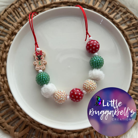 Gingy Mouse Girl Adjustable Bubblegum Necklace