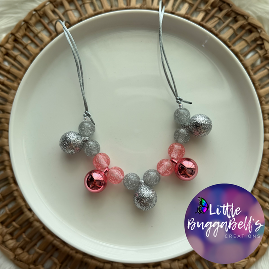 Pink Ornament Bitty Adjustable Necklace