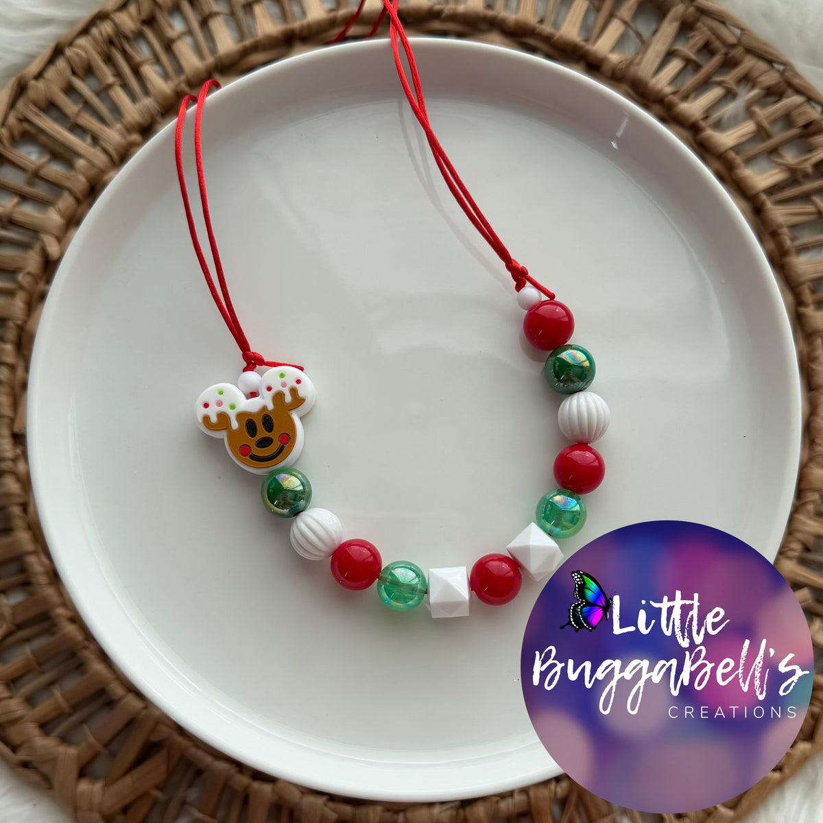 Iced Gingy Adjustable Bubblegum Necklace
