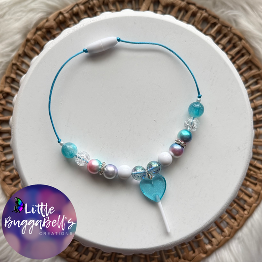 Blue Lollipop Choker Necklace