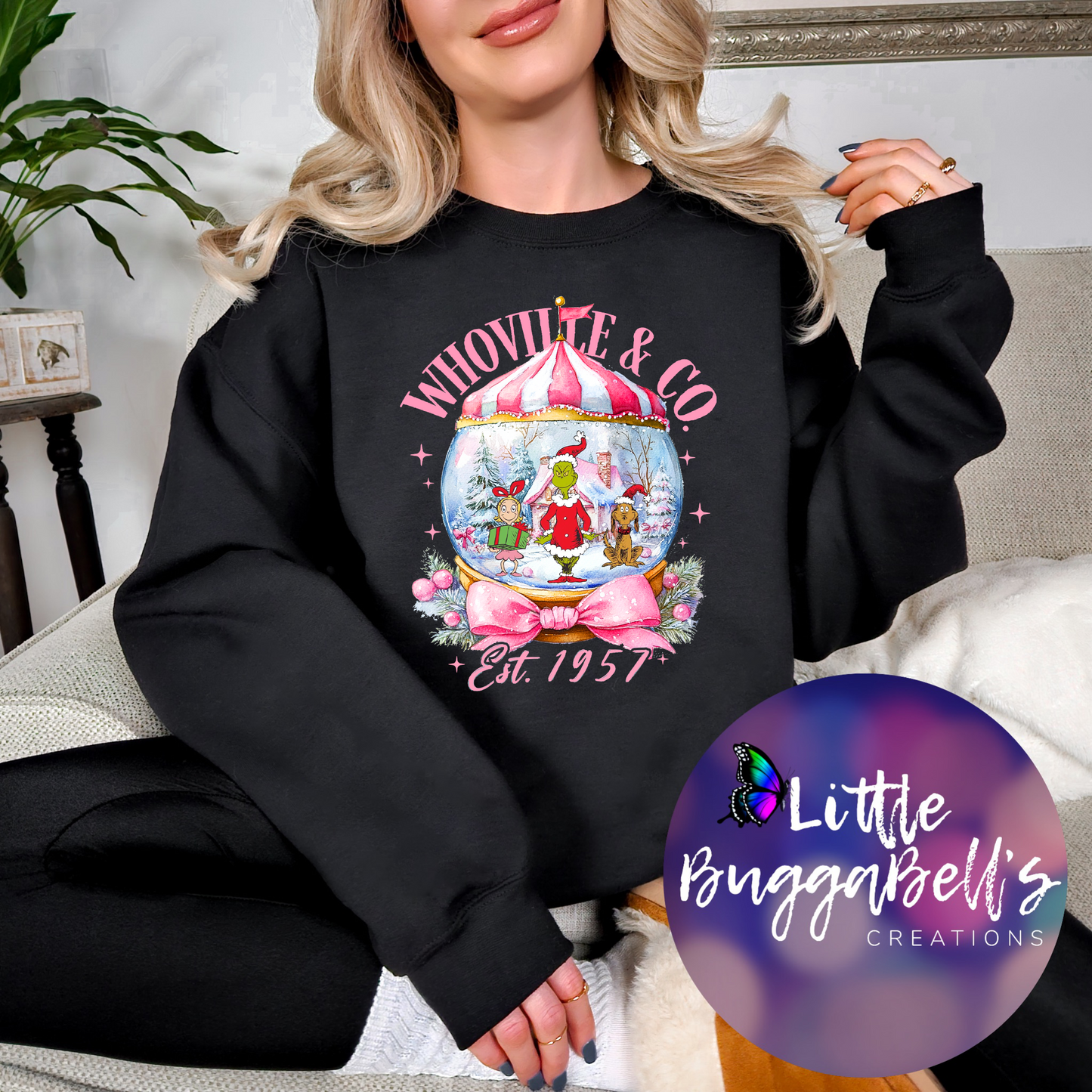 Whoville Snowglobe Green Guy Sweater