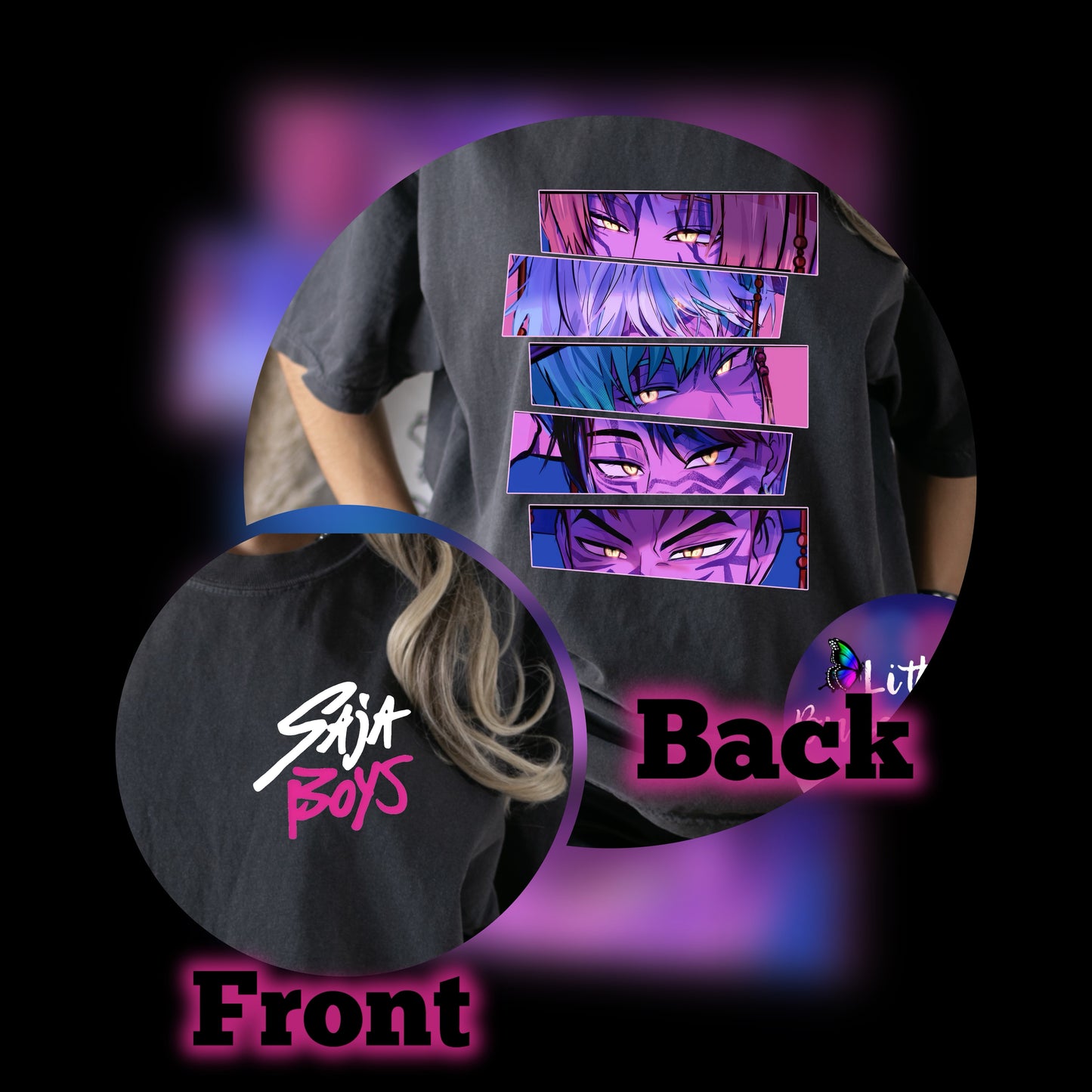 Comfort Colors K-Pop Demon Hunters Saja Boys Demon Form Shirt