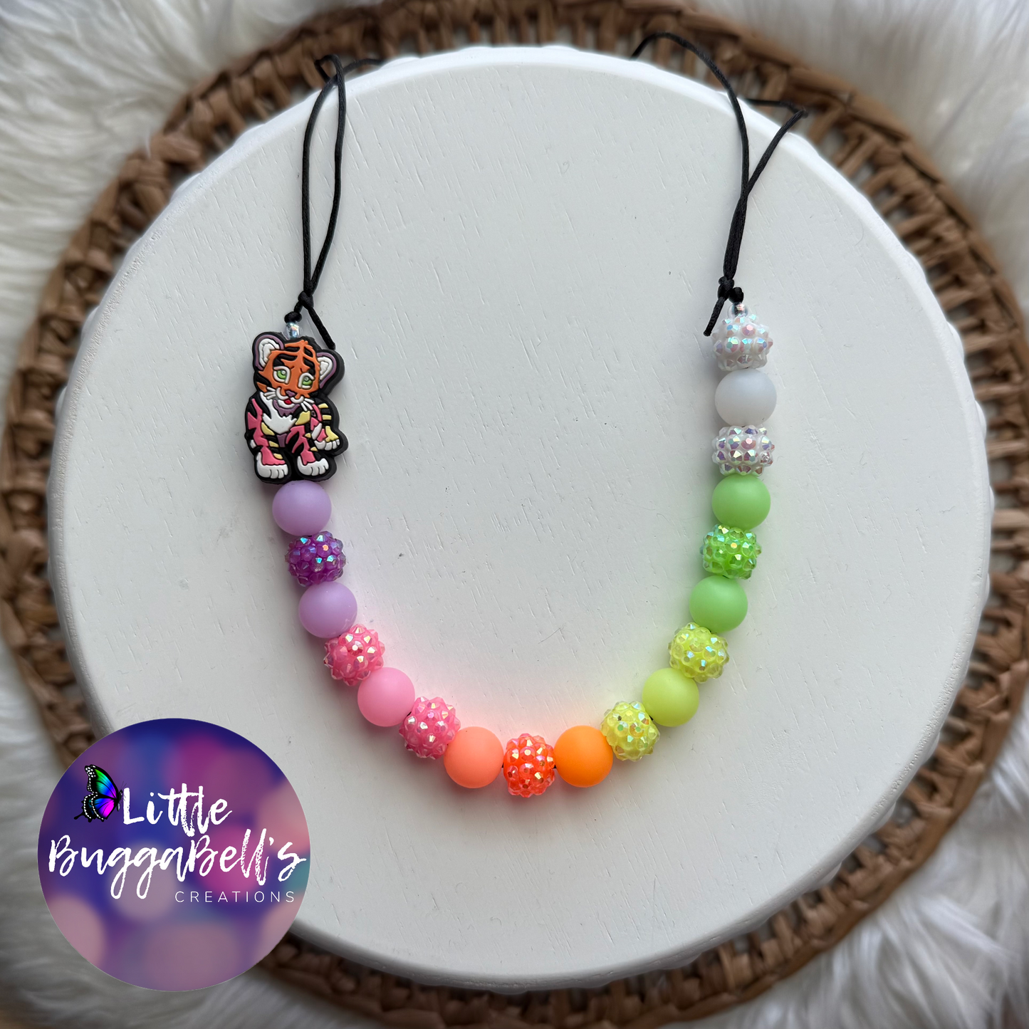 Lisa Frank Tiger Silicone Necklace
