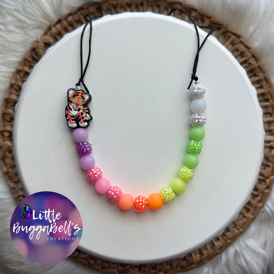Lisa Frank Tiger Silicone Necklace