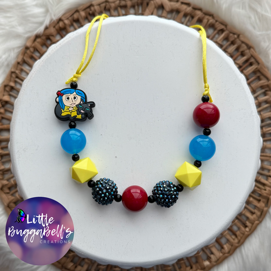 Coraline Adjustable Bubblegum Necklace