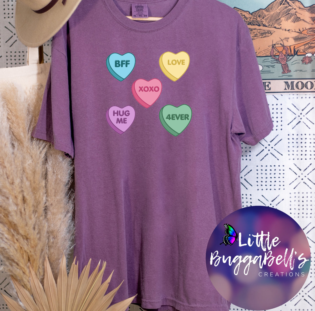 Comfort Colors Conversation Hearts Shirt