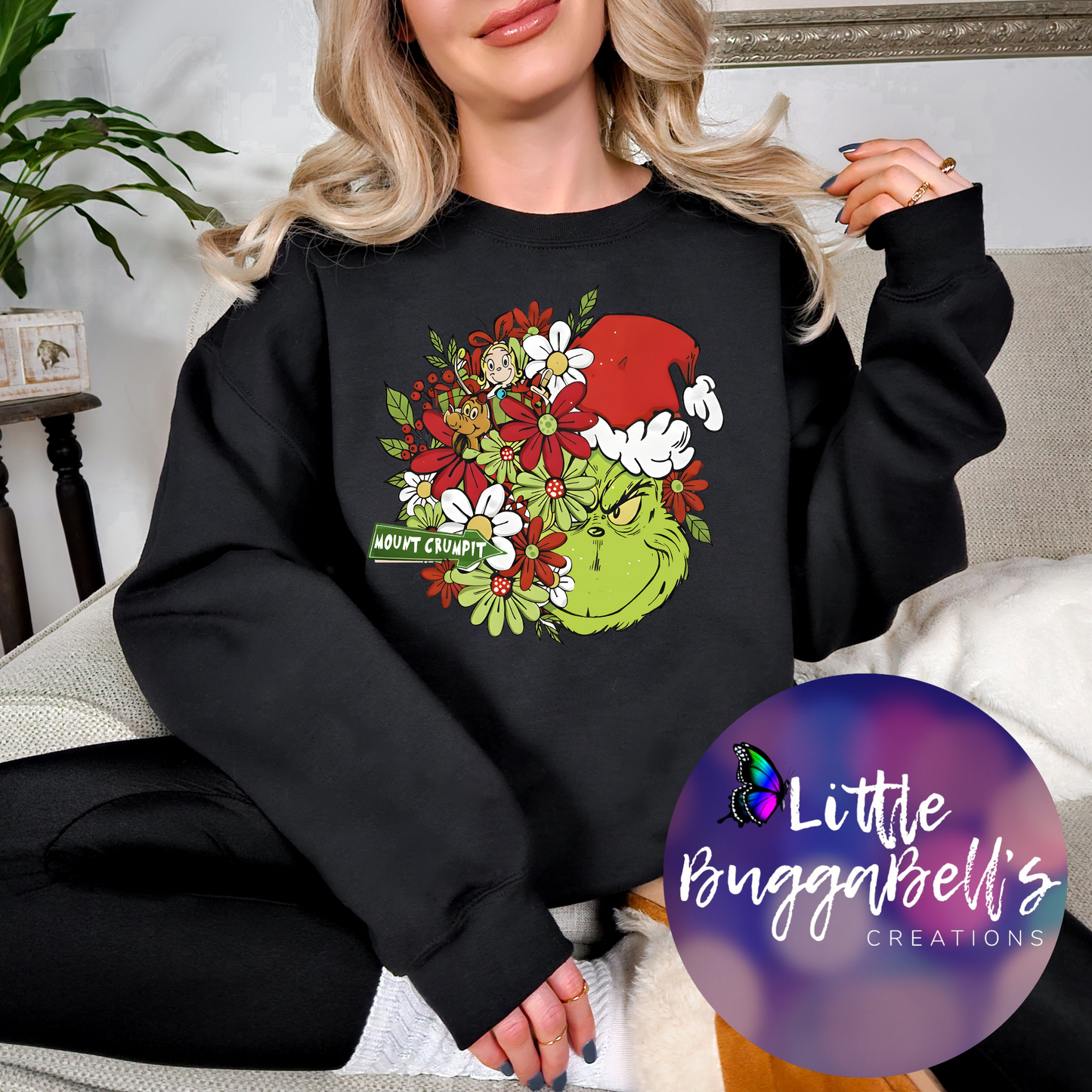 Floral Green Guy Sweater