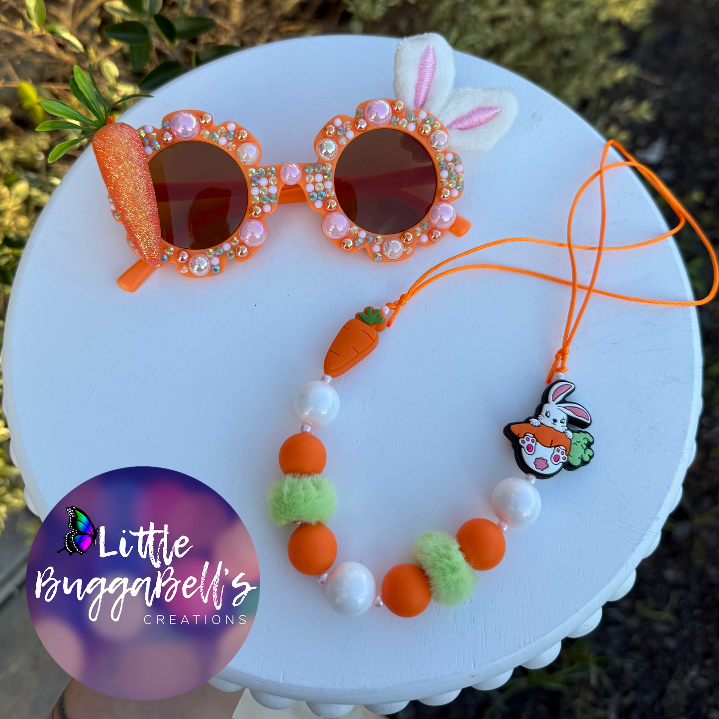 Carrot Bunny Sunnies and Necklace Set