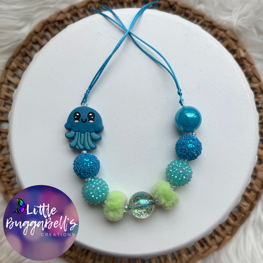 Jelly Bean Saucer Adjustable Bubblegum Necklace
