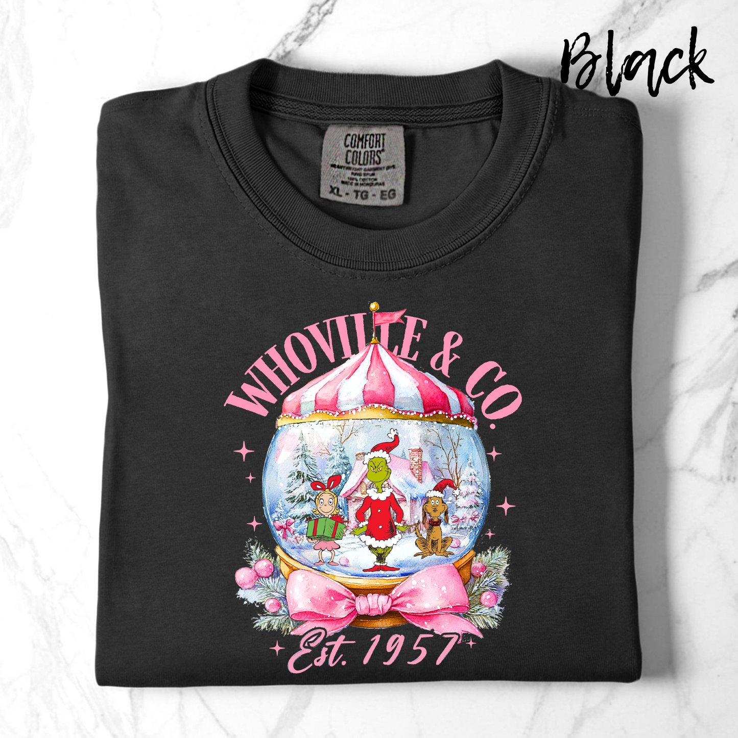 Comfort Colors Whoville Snowglobe Green Guy TShirt