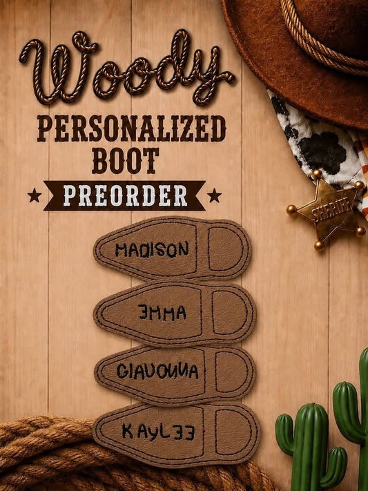 Woody Personalized Feltie Preorder for Sunnies READ DESCRIPTION