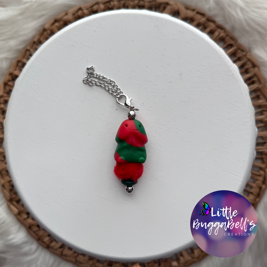 OOAK Dick The Halls Christmas Peen Tumbler Handle Charm